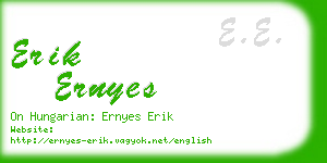 erik ernyes business card